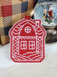 т-1089 - Новогодняя игрушка. Домик в снегу