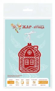 т-1089 - Новогодняя игрушка. Домик в снегу