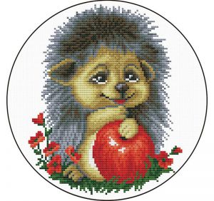 vc016 - Ёжик с яблоком