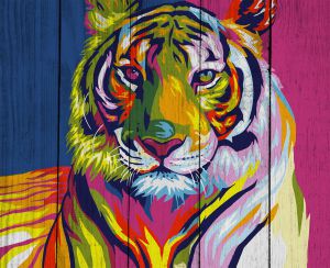 WS010 - Тигр поп-арт