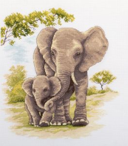 ж-7208 - Мать и дитя. Слоны
