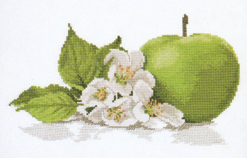 Вышивка схемы яблоки. Зеленые яблоки вышивка крестом. Вышивка крестом яблоня в цвету. Вышивка крестом зеленый цвет. Вышивка крестиком Яблоневый цвет.