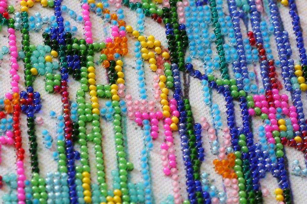 вышивка соло под дождем. вышивка бисером дождь. бисер дождь. бисер дождь. вышивка веселые зонтики.