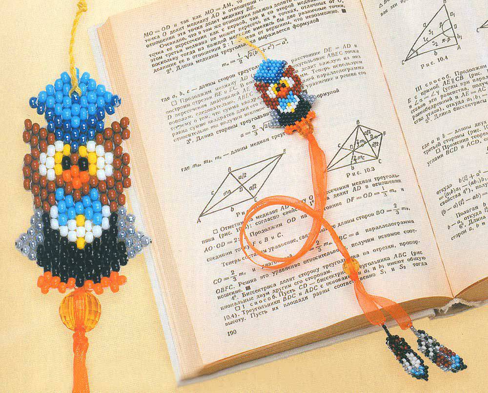 Закладка из бисера для книги схема