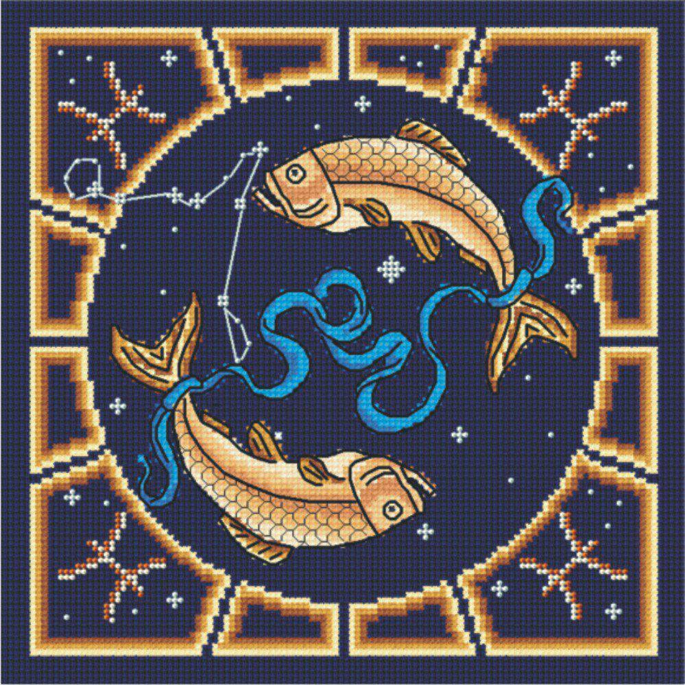Знак зодиака рыба год дракона. Вышивка знаки зодиака. Вышивка крестом знак зодиака рыбы. Вышивка крестиком знаки зодиака. Вышивка рыбы знак зодиака.