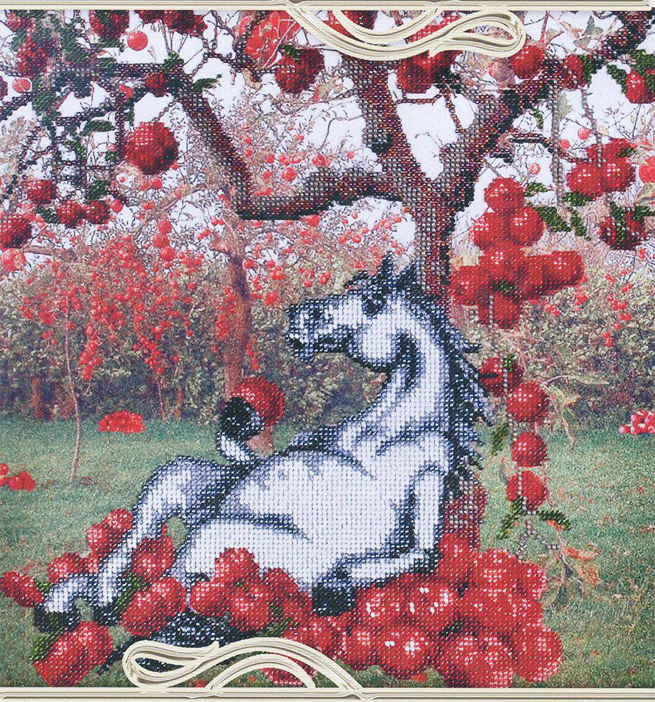 Картина конь в яблоках