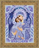 Владимирская икона (синий тёмн., белый)