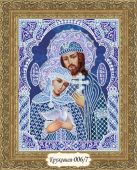 Петр и Феврония (синий тёмн., белый)