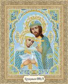 Петр и Феврония (синий, золотой)