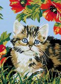 Котёнок в цветах