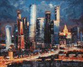 Вечерние огни. Москва Сити