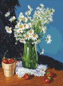 Ромашки и клубника