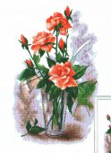 Розы в стакане