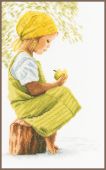 Девочка с яблоком