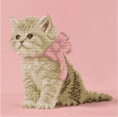 Кошечка с розовым бантиком