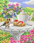 Чай в цветочном саду