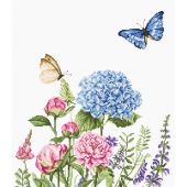 Летние цветы и бабочки