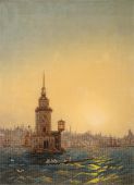 Вид Леандровой башни в Константинополе