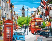 Лондонская улица в ярких красках (Уценка)