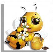 Пчелка с цветами